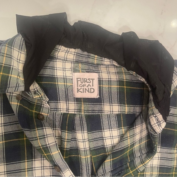 LF Furst Of A Kind oversized flannel with mesh sleeves & hood - Picture 16 of 16